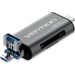 Vention Lector de Tarjetas Externo USB 3.0 Gris CCHH0